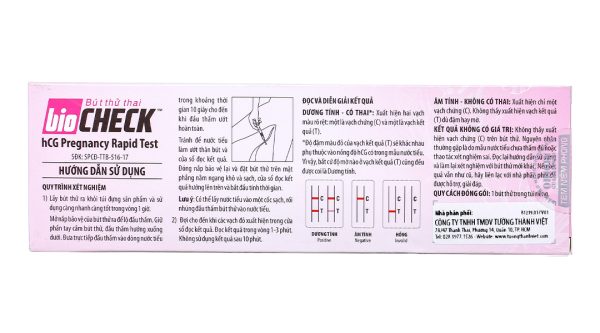 Bút thử thai Biocheck Early Detection hCG Pregnancy Rapid Test