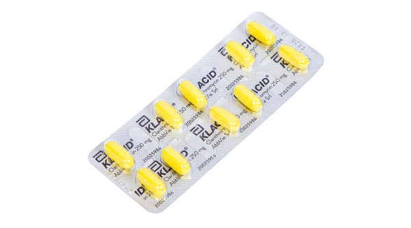 Klacid 250mg trị viêm amidan, viêm tai giữa (1 vỉ x 10 viên)