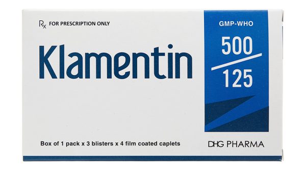 Klamentin 500/125 trị nhiễm khuẩn (3 vỉ x 4 viên)