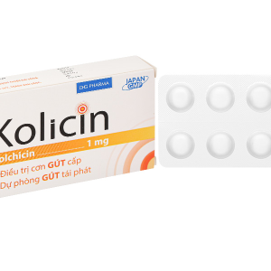 Kolicin 1mg phòng và trị gout (3 vỉ x 10 viên)