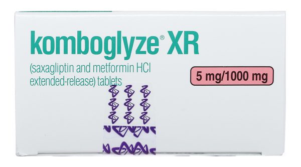 Komboglyze XR 5mg/1000mg trị đái tháo đường tuýp 2 (4 vỉ x 7 viên)