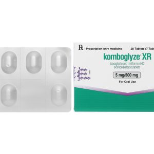 Komboglyze XR 5mg/500mg trị đái tháo đường (4 vỉ x 7 viên)
