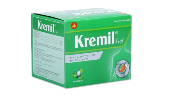 Kremil Gel trị viêm loét dạ dày, tá tràng (30 gói x 20ml)