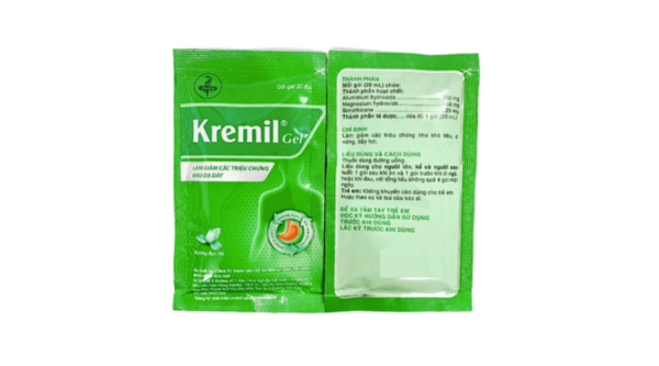 Kremil Gel trị viêm loét dạ dày, tá tràng (30 gói x 20ml)
