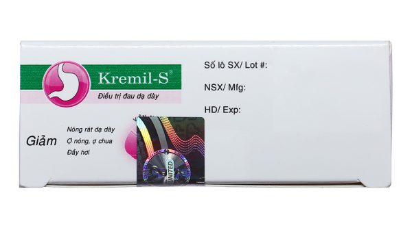 Viên nhai Kremil-S làm dịu các triệu chứng đầy hơi, đau dạ dày (10 vỉ x 10 viên)