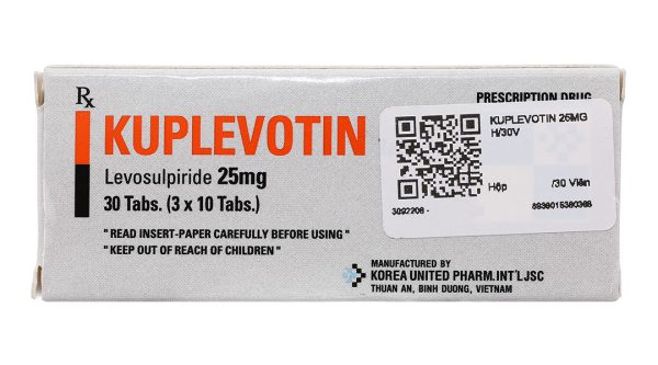 Kuplevotin 25mg trị rối loạn chức năng tiêu hóa (3 vỉ x 10 viên)