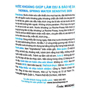 Xịt khoáng La Roche-Posay Thermal Spring Water làm dịu mát làn da chai 300ml