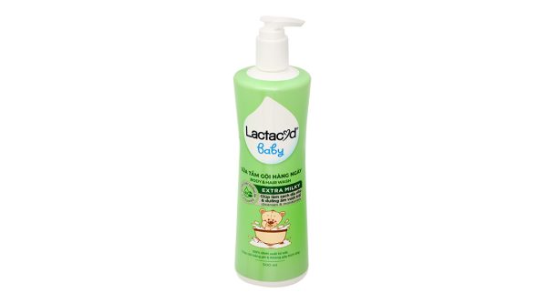 Sữa tắm gội Lactacyd Baby Extra Milky bảo vệ da và tóc cho bé chai 500ml