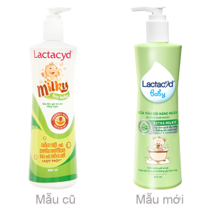 Sữa tắm gội Lactacyd Baby Extra Milky bảo vệ da và tóc cho bé chai 500ml