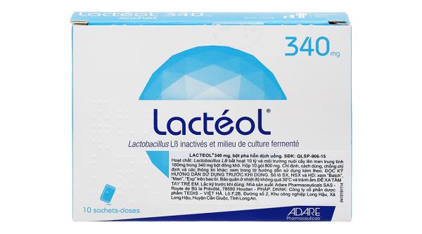 Bột pha hỗn dịch uống Lactéol 340mg trị tiêu chảy (10 gói x 800mg)