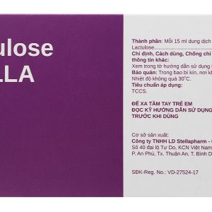 Dung dịch uống Lactulose Stella trị táo bón mạn tính (20 gói x 15ml)