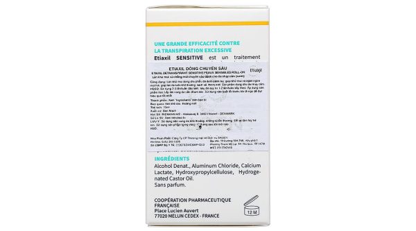 Lăn khử mùi Etiaxil giúp khử mùi hôi dưới cánh tay cho da nhạy cảm chai 15ml