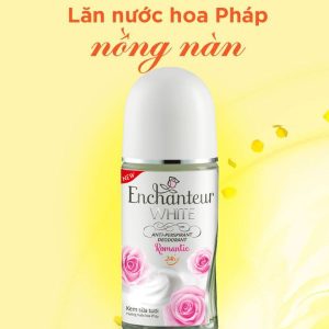 Lăn khử mùi Enchanteur White Romantic da trắng mịn màng chai 50ml
