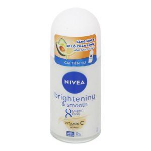 Lăn khử mùi Nivea Brightening & Smooth Vitamin C se khít lỗ chân lông chai 50ml