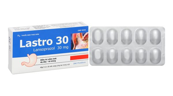 Lastro 30 trị viêm loét dạ dày - tá tràng (3 vỉ x 10 viên)