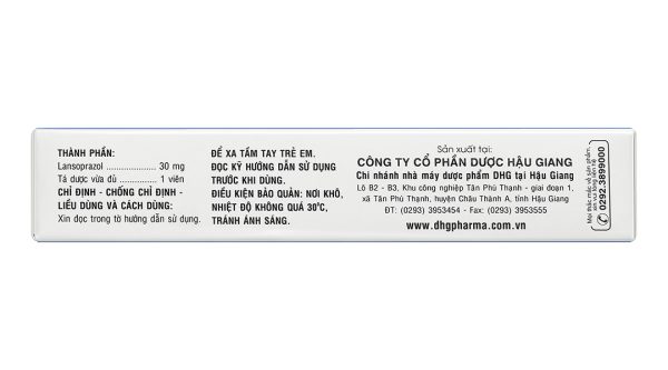 Lastro 30 trị viêm loét dạ dày - tá tràng (3 vỉ x 10 viên)