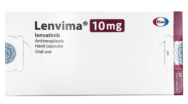 Lenvima 10mg điều trị ung thư tuyến giáp, ung thư tế bào gan, thận (2 vỉ x 10 viên)