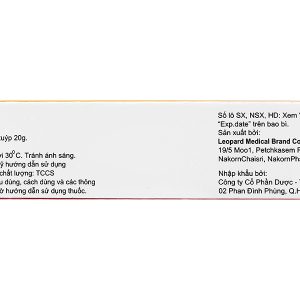 Leopovidone Gel sát khuẩn, sát trùng ngoài da tuýp 20g