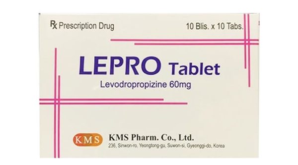 Lepro Tablet 60mg điều trị ho do các bệnh đường hô hấp (10 vỉ x 10 viên)