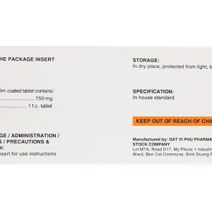 Levetral-750 trị động kinh (6 vỉ x 10 viên)