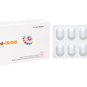 Levin-500 điều trị nhiễm khuẩn nhẹ, vừa hoặc nặng (3 vỉ x 10 viên)