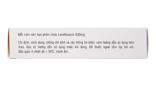 Levin-500 điều trị nhiễm khuẩn nhẹ, vừa hoặc nặng (3 vỉ x 10 viên)