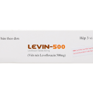 Levin-500 điều trị nhiễm khuẩn nhẹ, vừa hoặc nặng (3 vỉ x 10 viên)
