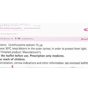 Levothyrox 75µg điều trị bướu giáp đơn thuần lành tính (2 vỉ x 15 viên)