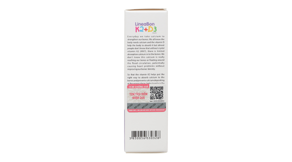 Dung dịch LineaBon K2 + D3 giúp giảm nguy cơ loãng xương chai 10ml