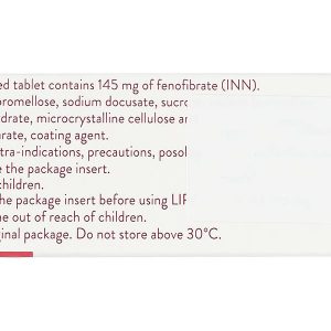 Lipanthyl NT 145mg Abbott trị tăng Cholesterol máu, giảm tiến triển bệnh võng mạc đái tháo đường (3 vỉ x 10 viên)
