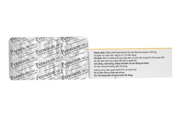 Permixon 160mg trị rối loạn tiểu tiện do phì đại tuyến tiền liệt (4 vỉ x 15 viên)
