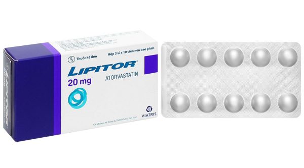 Lipitor 20mg trị rối loạn mỡ máu (3 vỉ x 10 viên)