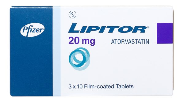 Lipitor 20mg trị rối loạn mỡ máu (3 vỉ x 10 viên)