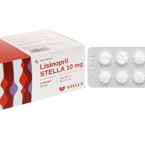 Lisinopril Stella 10mg trị tăng huyết áp, suy tim (10 vỉ x 10 viên)
