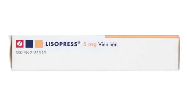 Lisopress 5mg trị tăng huyết áp, suy tim (2 vỉ x 14 viên)