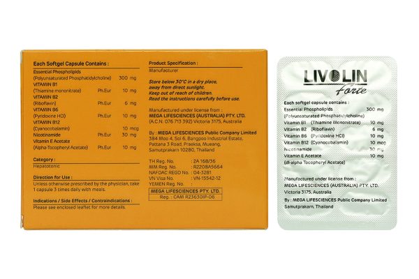 Livolin Forte hỗ trợ trị các bệnh lý về gan (3 vỉ x 10 viên)