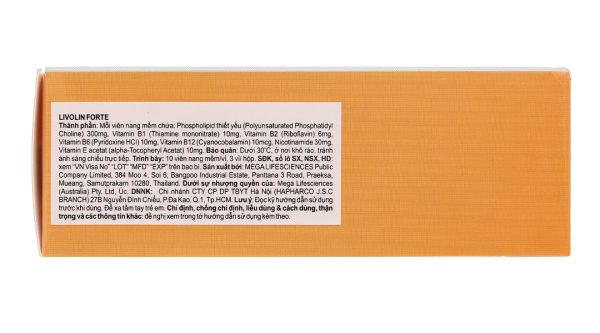Livolin Forte hỗ trợ trị các bệnh lý về gan (3 vỉ x 10 viên)