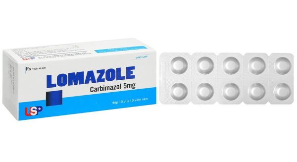 Lomazole 5mg trị cường giáp, xạ trị iod (10 vỉ x 10 viên)