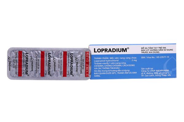Lopradium 2mg trị tiêu chảy (10 vỉ x 10 viên)