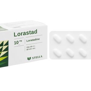 Lorastad 10mg giúp giảm các triệu chứng dị ứng (10 vỉ x 10 viên)