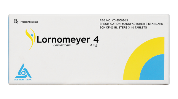 Lornomeyer 4 giảm đau, kháng viêm xương khớp (3 vỉ x 10 viên)