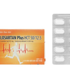 SaVi Losartan Plus HCT 50/12.5 trị tăng huyết áp (3 vỉ x 10 viên)