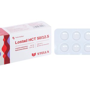 Lostad HCT 50/12.5 trị tăng huyết áp (3 vỉ x 10 viên)