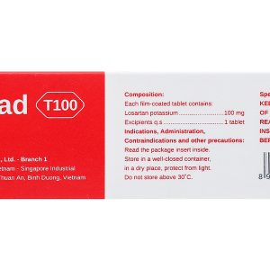 Lostad T100 trị tăng huyết áp và suy tim mạn tính (3 vỉ x 10 viên)