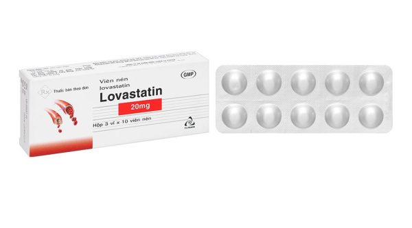 Lovastatin TV Pharm 20mg phòng ngừa biến cố tim mạch, rối loạn lipid (3 vỉ x 10 viên)