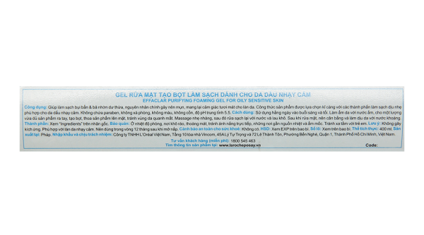 Gel rửa mặt La Roche-Posay làm sạch da dầu nhạy cảm chai 400ml