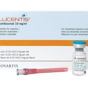 Dung dịch tiêm Lucentis 2.3mg/0.23ml trị thoái hóa hoàng điểm tân mạch tuổi già chai 0,23ml