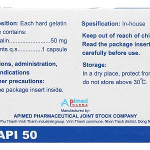 Lyapi 50 điều trị đau thần kinh, động kinh, rối loạn lo âu toàn thể (10 vỉ x 10 viên)