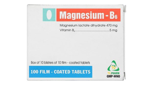Magnesium - B6 TV.Pharm làm giảm các triệu chứng thiếu hụt magnesi (10 vỉ x 10 viên)