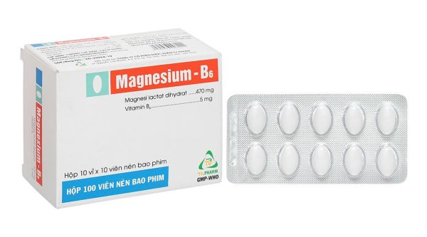 Magnesium - B6 TV.Pharm làm giảm các triệu chứng thiếu hụt magnesi (10 vỉ x 10 viên)